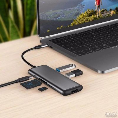 Лот: 13599475. Фото: 1. Адаптер USB-C to HDMI HAGiBiS... Дата-кабели, переходники