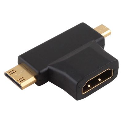 Лот: 2636048. Фото: 1. HDMI F to MicroHDMI M / MiniHDMI... Шлейфы, кабели, переходники
