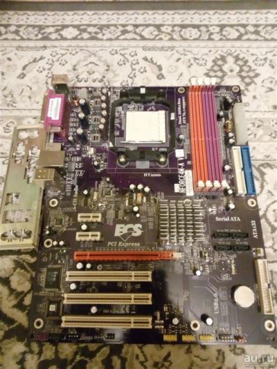 Лот: 13681275. Фото: 1. Материнская плата AM2 ECS Nforce4M-A... Материнские платы