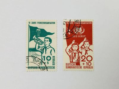 Лот: 23594062. Фото: 1. Встреча пионеров. Молодой горнист... Марки