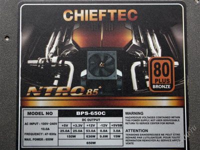Лот: 1667428. Фото: 1. Chieftec BPS-650C Nitro Series-вершина... Корпуса, блоки питания