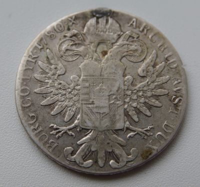 Лот: 25546595. Фото: 1. Серебряный талер 1780 года Австрия... Германия и Австрия