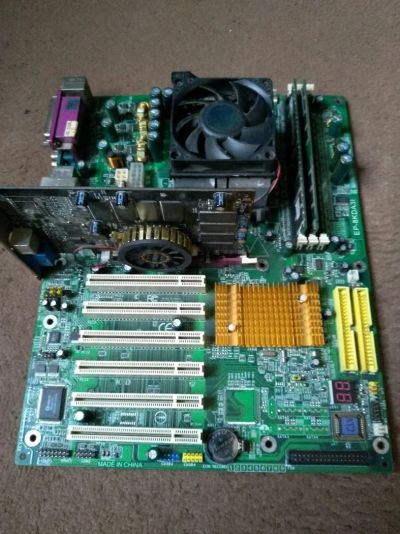 Лот: 11700825. Фото: 1. Epox ep-8kda3i +Athlon 64 3000... Комплекты запчастей