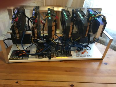 Лот: 10914177. Фото: 1. Майнинг ферма на 6 карт EVGA GeForce... Майнинг фермы, товары для майнинга