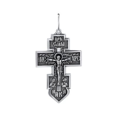 Лот: 23844828. Фото: 1. Подвеска-крестик из серебра. Другое (ювелирные изделия, бижутерия, часы)