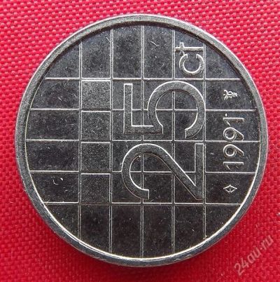 Лот: 2689682. Фото: 1. (№2537/LF) 25 центов 1991 (Нидерланды... Европа