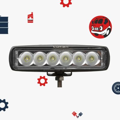 Лот: 18856562. Фото: 1. Фара LED LUMEN-18WL STE 18W 6... Оптика и освещение