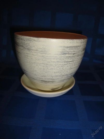 Лот: 5752589. Фото: 1. Горшок керамический. Кашпо, горшки, вазоны для цветов