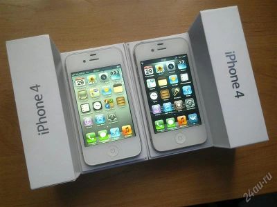 Лот: 2653164. Фото: 1. Два Iphone 4 32gb(NEVERLOCK, FREESIM... Кнопочные мобильные телефоны