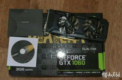 Лот: 16936363. Фото: 1. Видеокарта palit gtx 1060 3 gb... Видеокарты