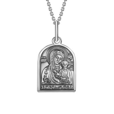 Лот: 23891895. Фото: 1. Серебряная подвеска Икона с чернением. Другое (ювелирные изделия, бижутерия, часы)