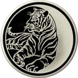 Лот: 6292015. Фото: 1. 3 рубля Год Тигра 2010 год лунный... Россия после 1991 года