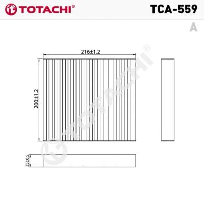 Лот: 25509467. Фото: 1. Фильтр салонный TCA-559 Totachi... Расходные материалы