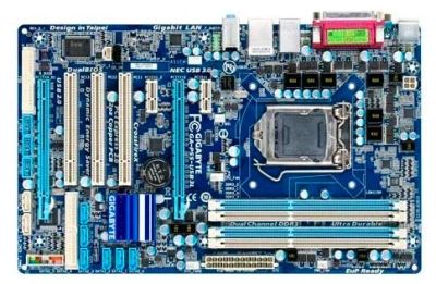 Лот: 6244470. Фото: 1. Gigabyte GA-P55-USB3L (rev. 2... Материнские платы