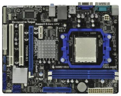 Лот: 1904329. Фото: 1. ASRock 785GM-S3. Материнские платы