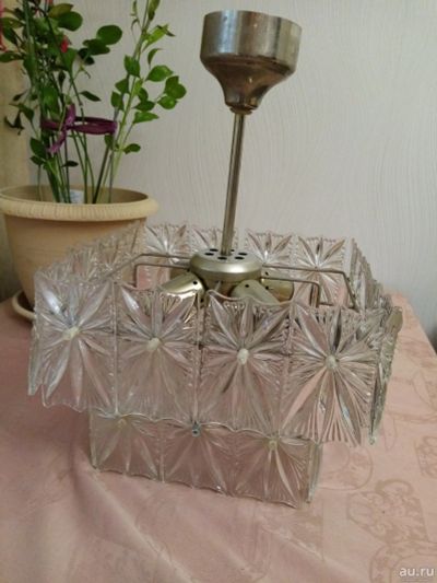 Лот: 15071258. Фото: 1. Хрустальная люстра из СССР на... Другое освещение
