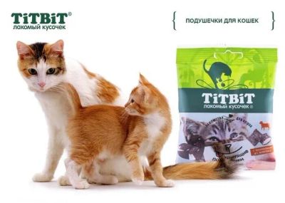 Лот: 19512493. Фото: 1. ТиТбит Хрустящие подушечки для... Корма