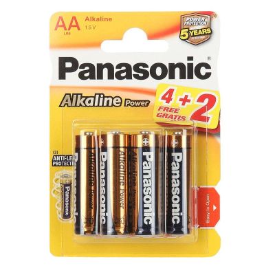 Лот: 7289836. Фото: 1. Батарейка LR6 Panasonic Alkaline... Батарейки, аккумуляторы, элементы питания