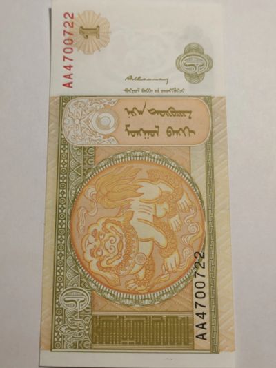 Лот: 25126754. Фото: 1. Купюра 1 тугрик 2014 г. Монголия... Азия
