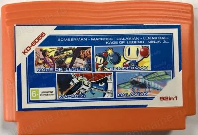Лот: 14851212. Фото: 1. 6в1 Картридж 8-bit KD-6055(92in1... Игры для консолей