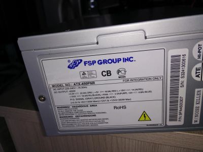 Лот: 5740414. Фото: 1. Продам блок питания FSP-450 watt. Корпуса, блоки питания