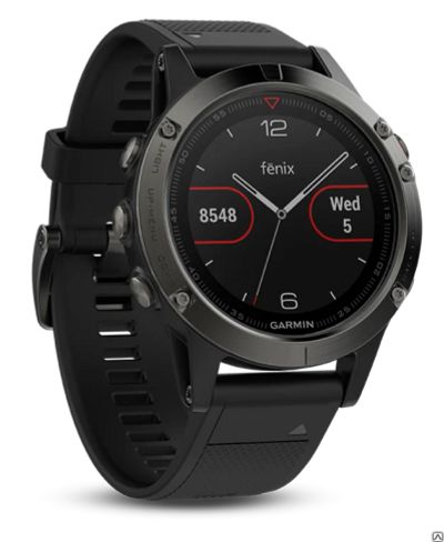 Лот: 16659519. Фото: 1. Часы Garmin Fenix 5 Sapphire черные... Смарт-часы, фитнес-браслеты, аксессуары