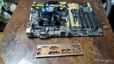 Лот: 13270621. Фото: 1. Asus b 85 plus intel g3240. Комплекты запчастей