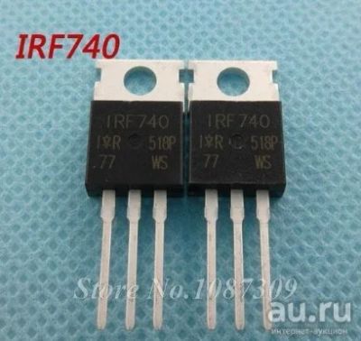Лот: 9651538. Фото: 1. irf740 IRF740PBF IRF740 N-Чан... Транзисторы