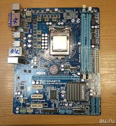 Лот: 13843890. Фото: 1. Gigabyte GA-H61M-D2-B3 + Intel... Комплекты запчастей