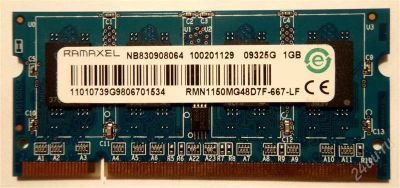 Лот: 1237808. Фото: 1. Оперативная память DDR2 1Gb для... Оперативная память