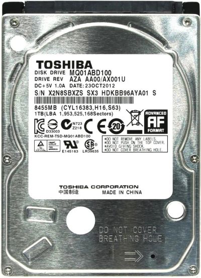Лот: 7683637. Фото: 1. Жесткий диск Toshiba MQ01ABD100... Жёсткие диски