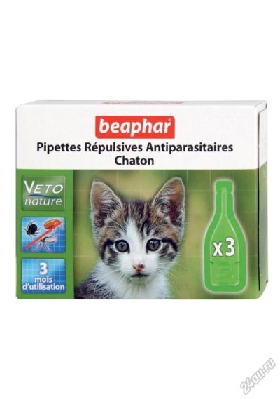 Лот: 5670485. Фото: 1. Капли Beaphar Pipettes Repulsives... Косметика для животных