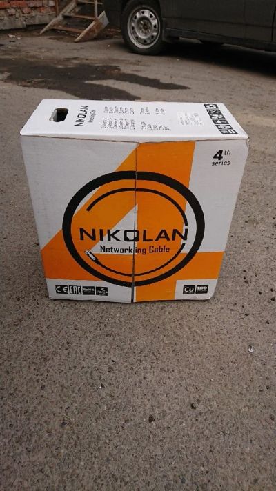 Лот: 14171537. Фото: 1. Витая пара nikolan NKL 4600B-BK... Сетевые кабели