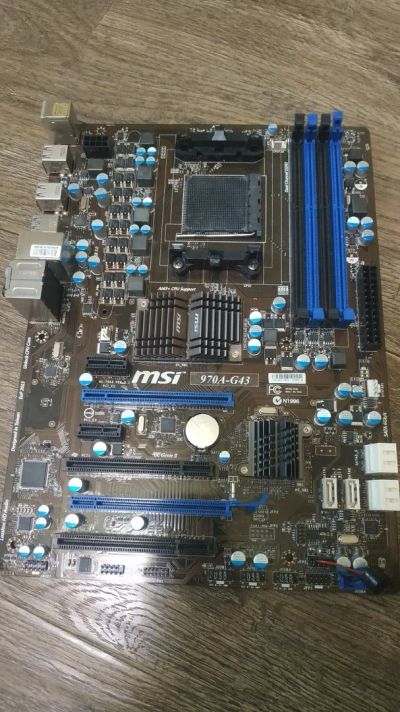 Лот: 15404391. Фото: 1. Материнская плата am3+ msi 970A-G43. Материнские платы