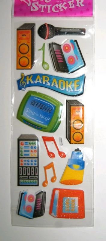 Лот: 12240432. Фото: 1. Наклейки глиттер Караоке. Наклейки декоративные
