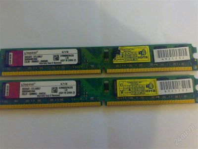 Лот: 1343764. Фото: 1. память 2*2048 DDR2 pc2-6400 Kingston. Оперативная память