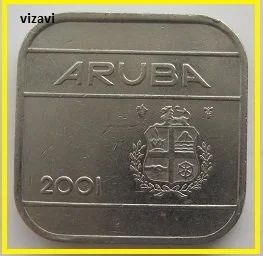Лот: 17017679. Фото: 1. Аруба 50 центов 2001 (10). Европа