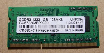 Лот: 6666018. Фото: 1. Unifosa GDDR3-1333 1GB 128MX8... Оперативная память