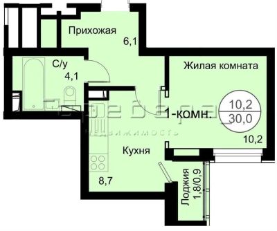 Лот: 13744287. Фото: 1. 1-комнатная квартира на ул. Алексеева... Квартиры, студии