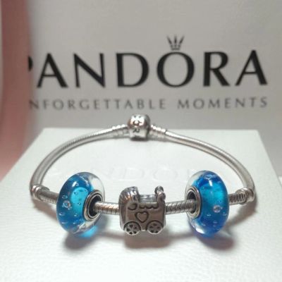 Лот: 4453903. Фото: 1. шарм Pandora коляска+ муранское... Другое (ювелирные изделия, бижутерия, часы)