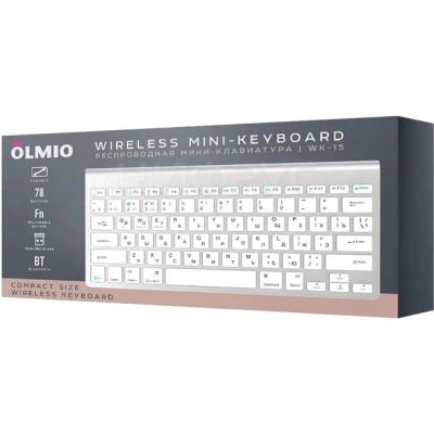 Лот: 22142292. Фото: 1. WK-15 Olmio (белый) клавиатура... Клавиатуры и мыши