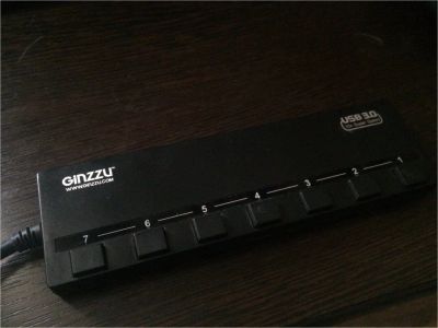 Лот: 11227044. Фото: 1. Качественный хаб USB 3.0 Ginzzu... USB хабы