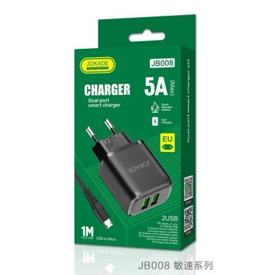 Лот: 22145010. Фото: 1. СЗУ JOKADE JB008 2*USB + microUSB... Зарядные устройства, блоки питания, адаптеры сетевые для смартфонов
