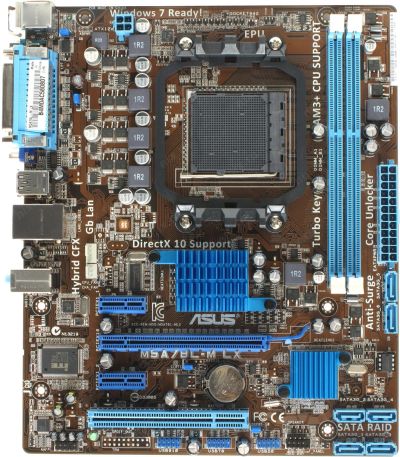 Лот: 18215521. Фото: 1. Asus M5A78L-M LX (TDP до 95вт... Материнские платы