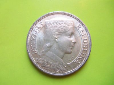 Лот: 3540910. Фото: 1. 5 лат 1931 г. Латвия,серебро,без... Страны СНГ и Балтии