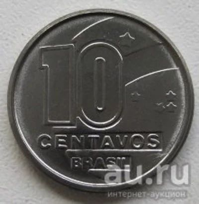 Лот: 13798466. Фото: 1. Бразилия 10 сентаво 1990, без... Америка