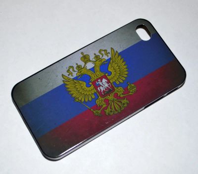 Лот: 4624973. Фото: 1. чехол крышка "Россия" для iphone... Чехлы, бамперы