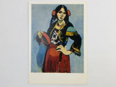 Лот: 23297064. Фото: 1. Анри Матисс. Испанка с бубном... Открытки, конверты
