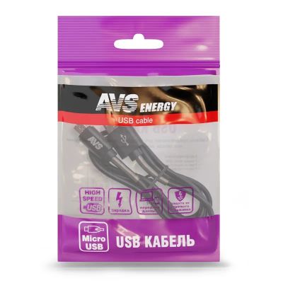 Лот: 20584103. Фото: 1. Кабель AVS micro USB (1м USB 2... Электроприборы для автомобиля