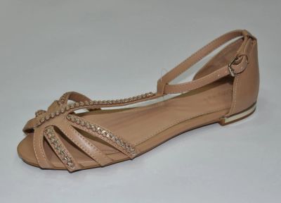 Лот: 7641266. Фото: 1. Женские босоножки бежевые "Bershka... Босоножки